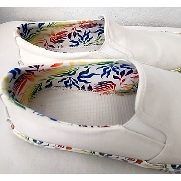 SPERRY Men\'s White Canvas Slip-On Shoes – Pride Edition – Size 10.5 main image 8